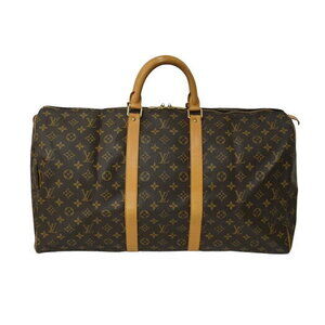 Louis Vuitton Keepall Boston Bag Monogram Canvas Brown
